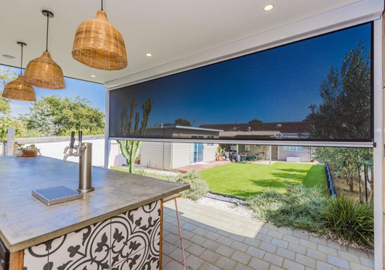 Custom outdoor blinds fitted by Smarter Outdoors